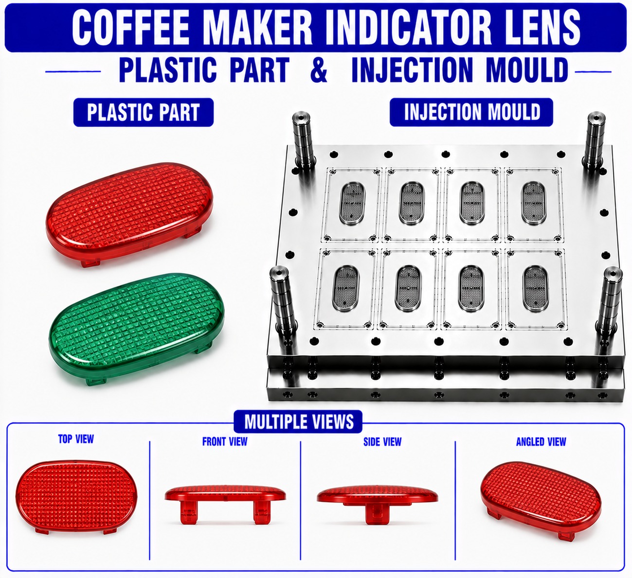 Coffee Maker Plastic Indicator Lens Mould and Moulding Services